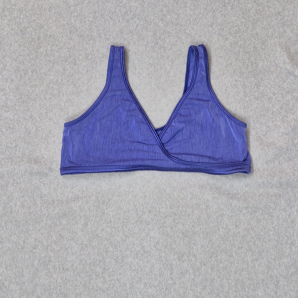 Vanity Fair Women Sports‎ Bra XL Purple Heather Wireless Unlined Pullover